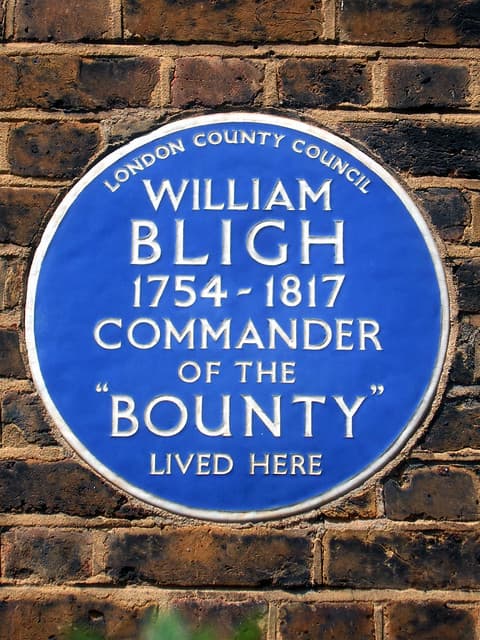 William Bligh blue plaque