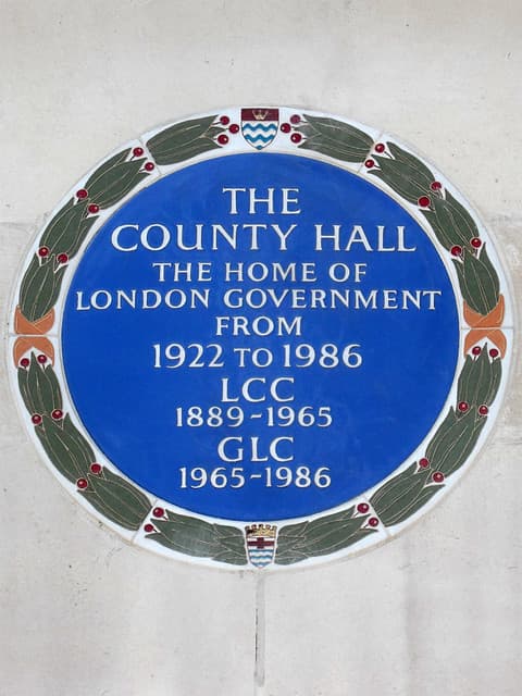 County Hall blue plaque
