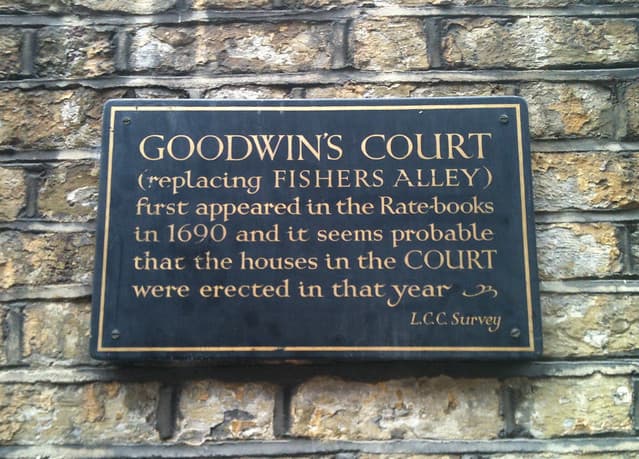 Goodwin's Court grey plaque