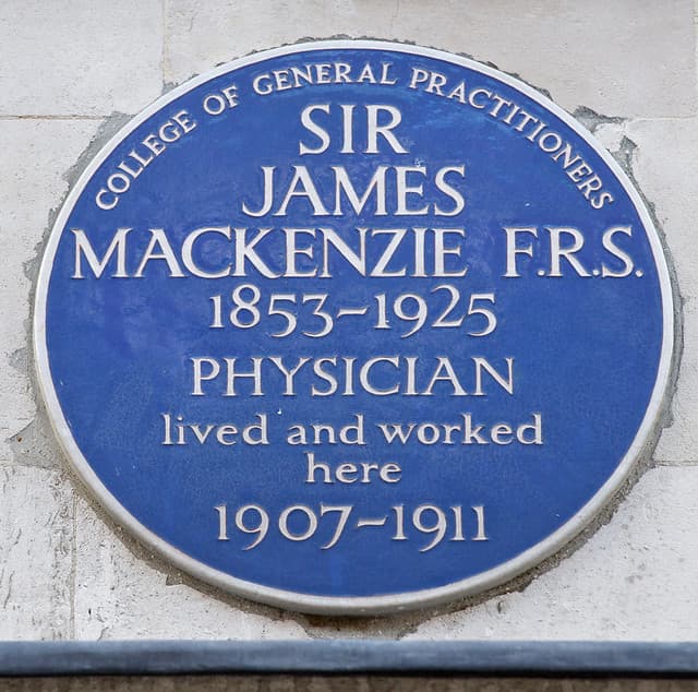 James MacKenzie blue plaque
