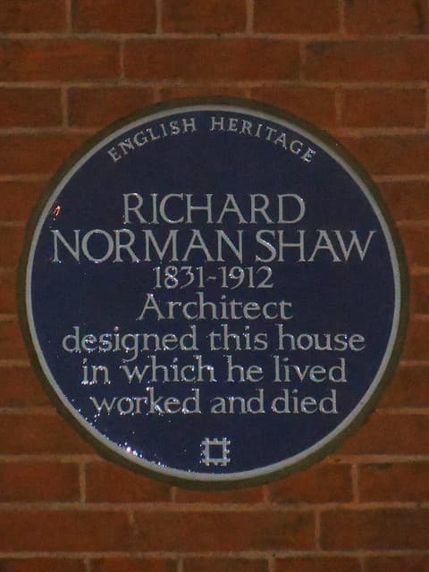 Richard Norman Shaw blue plaque