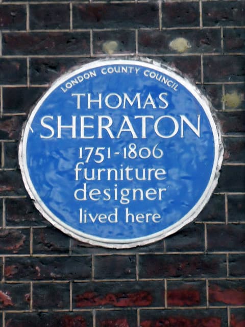 Thomas Sheraton blue plaque