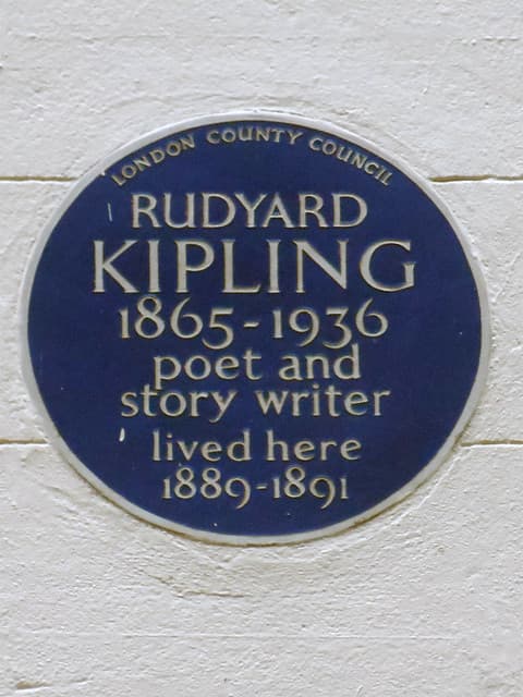 Rudyard Kipling blue plaque