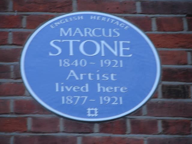Marcus Stone blue plaque