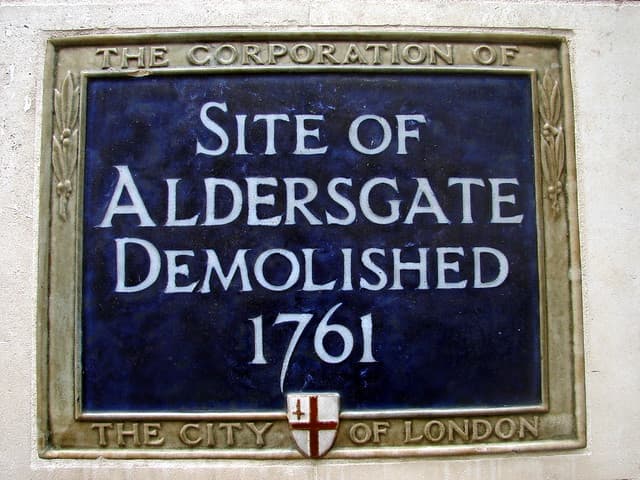 Aldersgate blue plaque