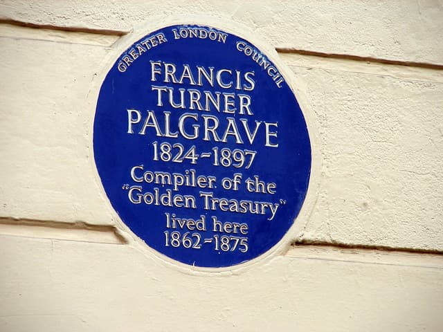 Francis Turner Palgrave blue plaque