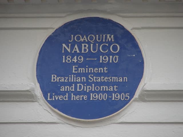 Joaquim Nabuco blue plaque
