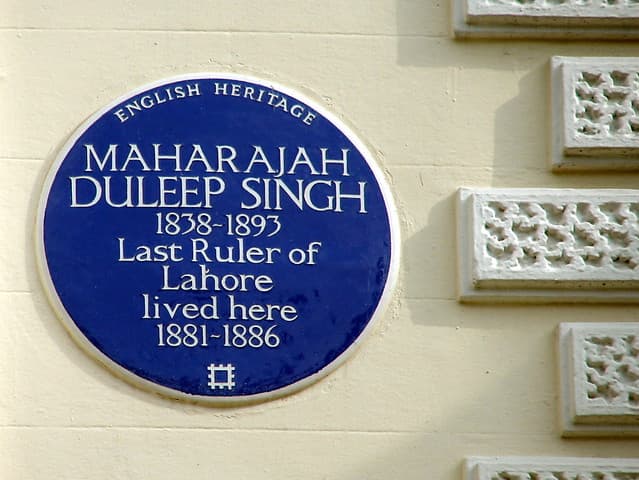 Duleep Singh blue plaque