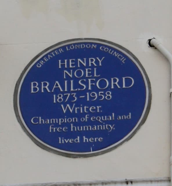 H. N. Brailsford blue plaque