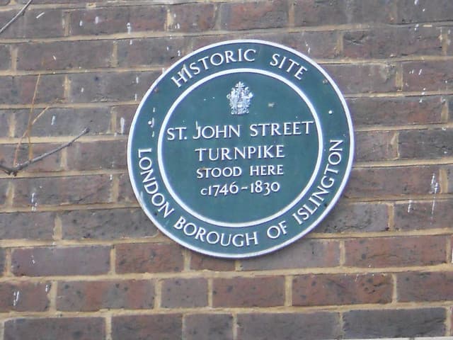 St. John Street Turnpike green plaque