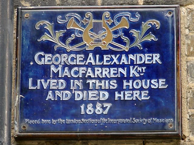 George Alexander Macfarren blue plaque