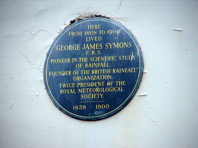 George James Symons blue plaque