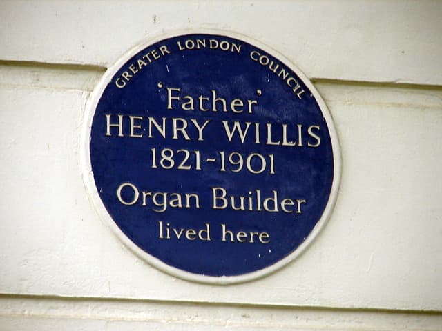 Henry Willis blue plaque