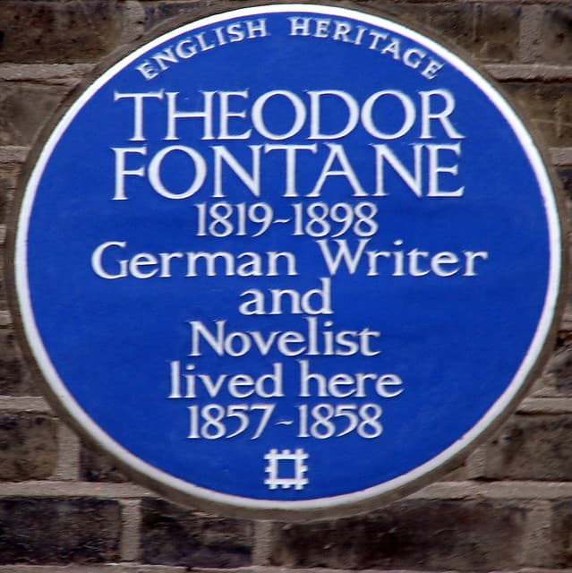 Theodor Fontane blue plaque