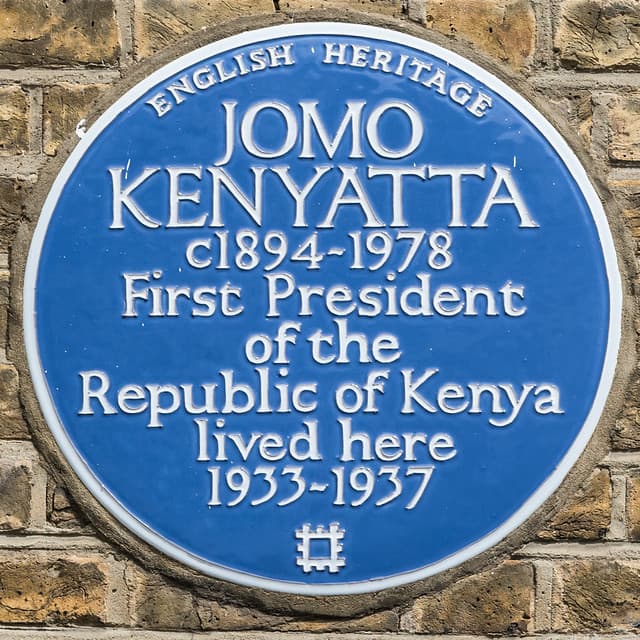 Jomo Kenyatta blue plaque