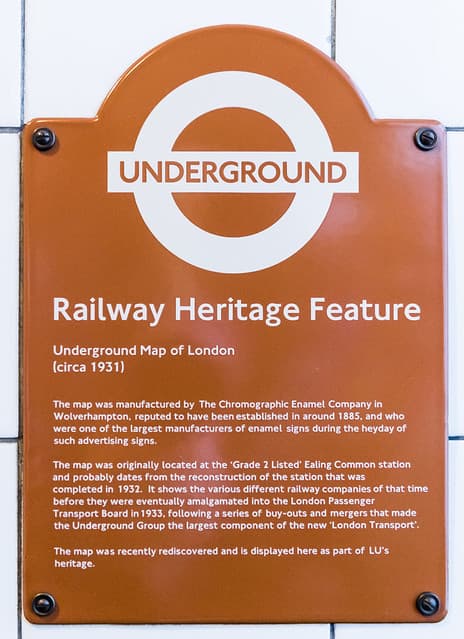 London Transport brown plaque