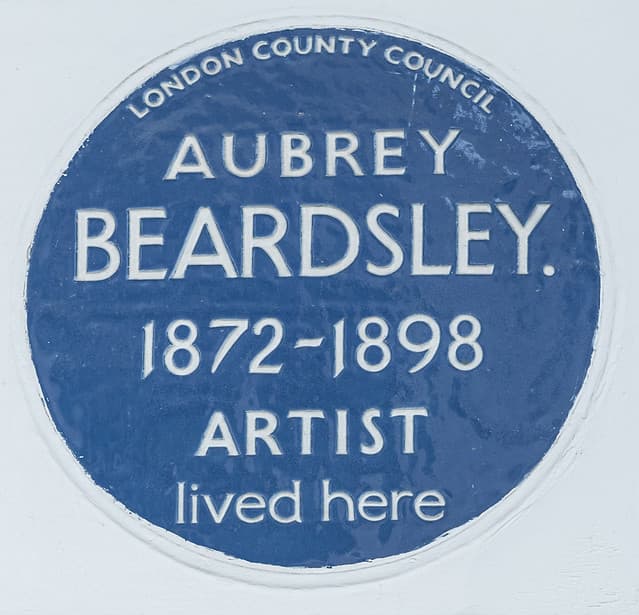 Aubrey Beardsley blue plaque