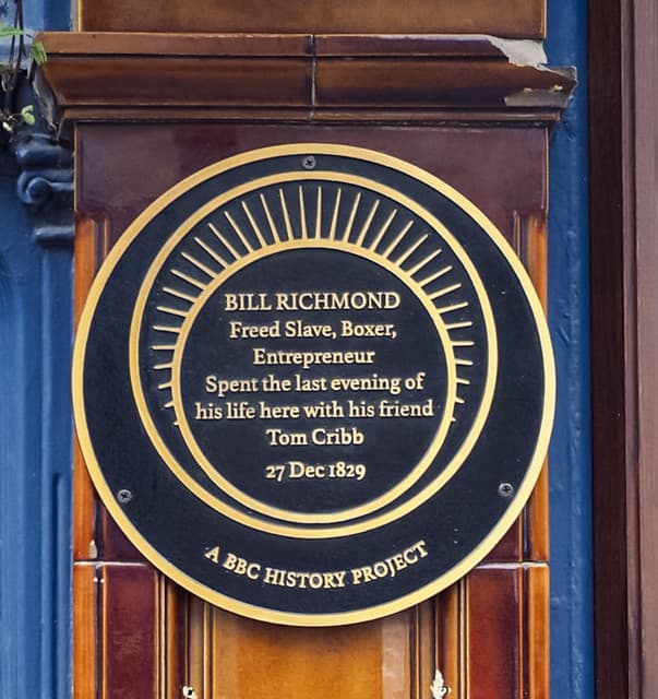 Tom Cribb and Bill Richmond black plaque
