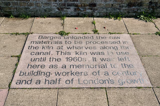 Burgess Park kiln stone plaque
