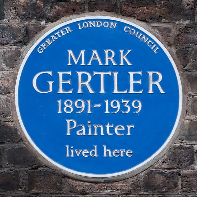 Mark Gertler blue plaque