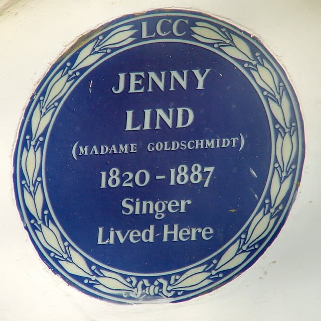Jenny Lind blue plaque