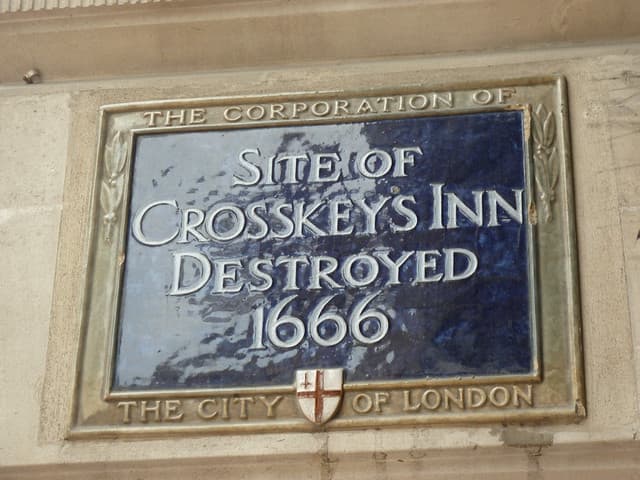 Crosskeys Inn blue plaque