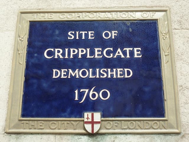 Cripplegate blue plaque