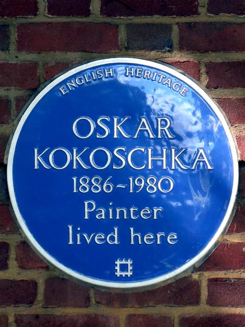 Oskar Kokoschka blue plaque