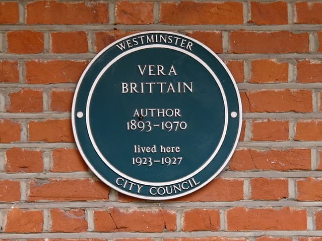 Vera Brittain green plaque