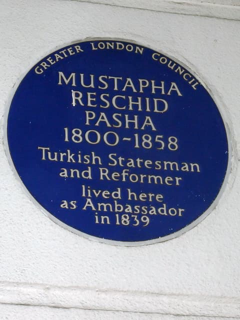 Mustapha Pasha Reschid blue plaque