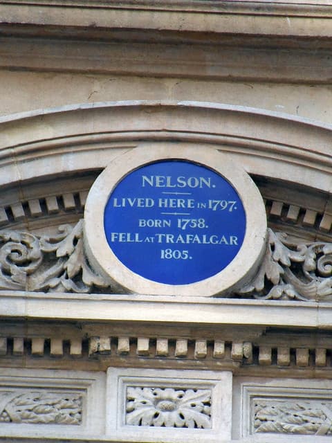 Horatio Nelson blue plaque