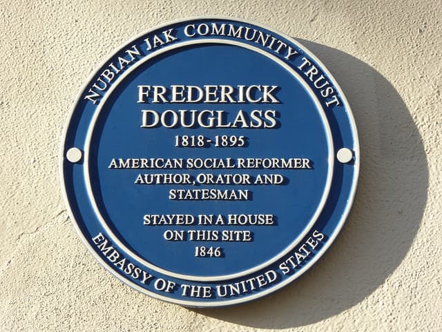 Frederick Douglass blue plaque