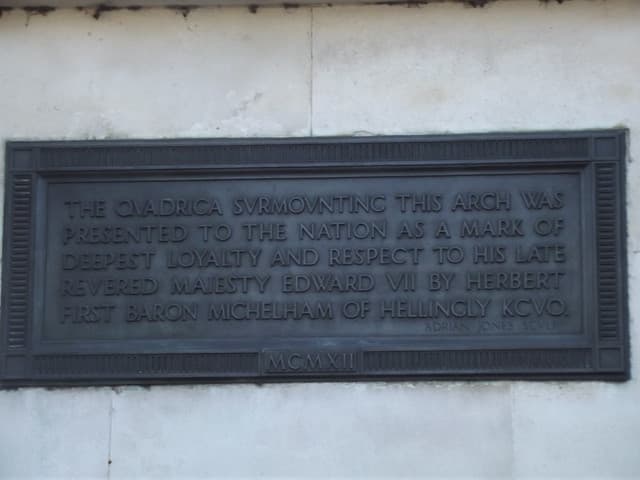 Edward VII bronze plaque