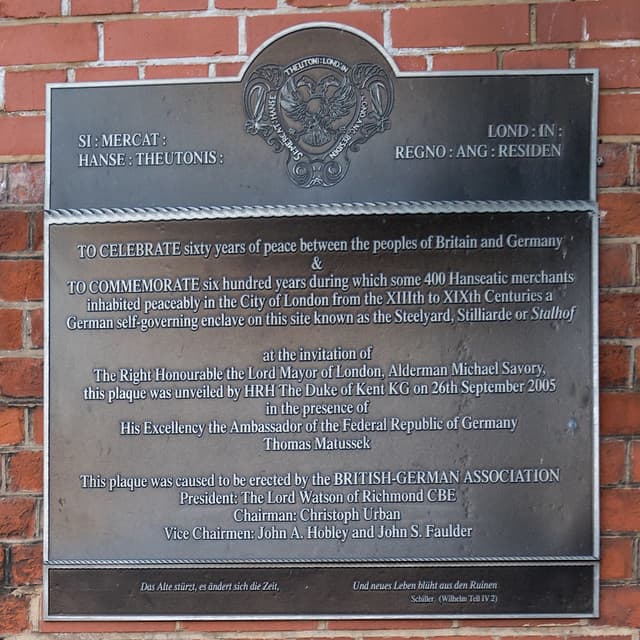 The Steelyard black plaque