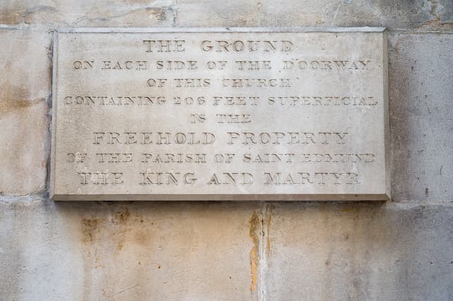 Edmund the Martyr stone plaque