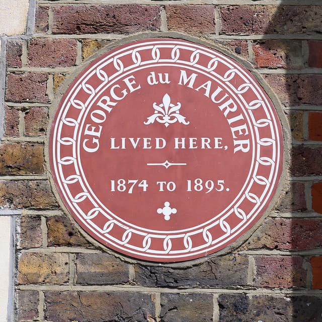 George Du Maurier brown plaque