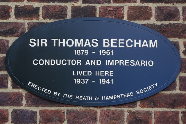 Thomas Beecham black plaque