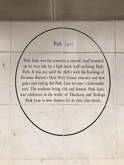 William Makepeace Thackeray, Anthony Trollope, and Decimus Burton yellow plaque