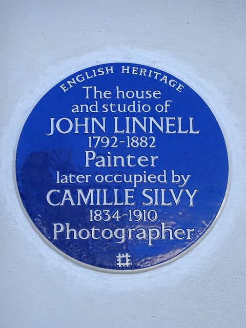 John Linnell and Camille Silvy blue plaque