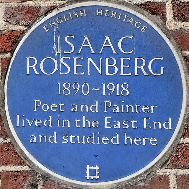 Isaac Rosenberg blue plaque