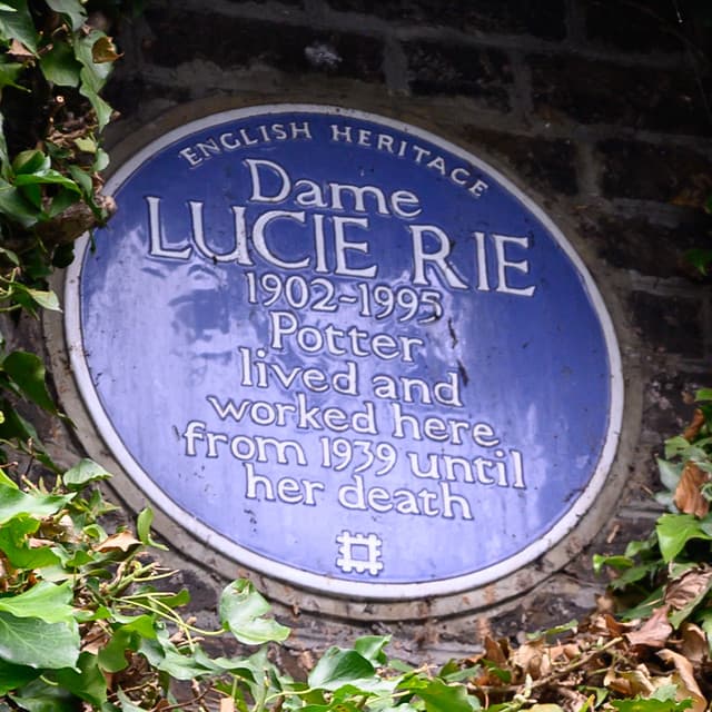 Lucie Rie blue plaque