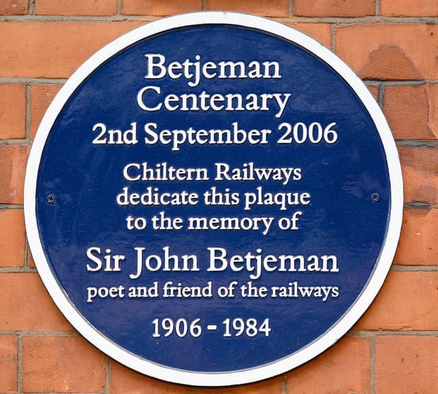 John Betjeman blue plaque