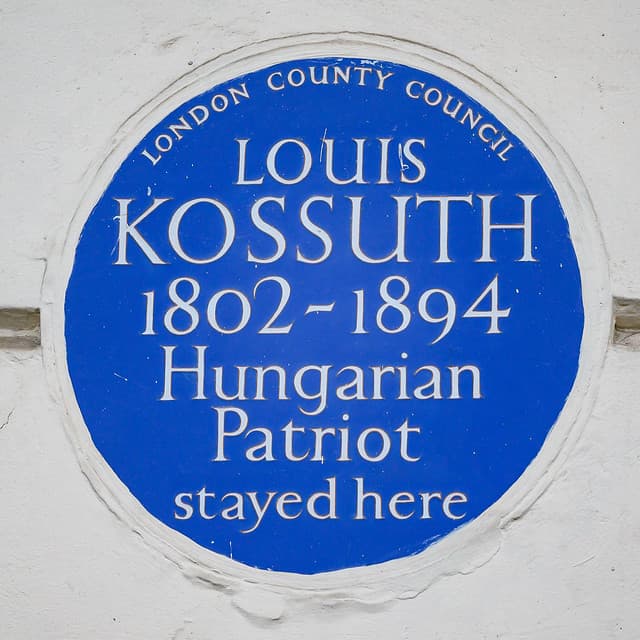 Louis Kossuth blue plaque