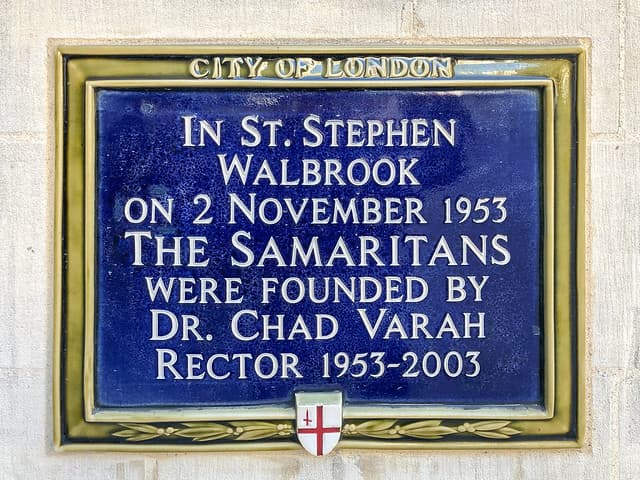 Chad Varah and The Samaritans blue plaque