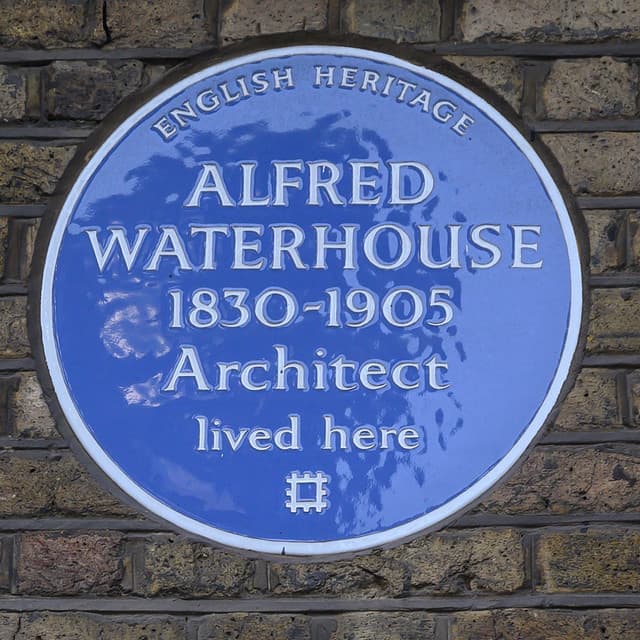 Alfred Waterhouse blue plaque