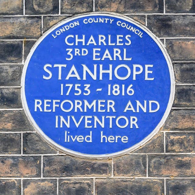 Charles Stanhope blue plaque