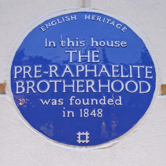 The Pre-Raphaelite Brotherhood blue plaque