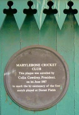 Colin Cowdrey bronze plaque