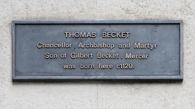 Thomas a Becket bronze plaque