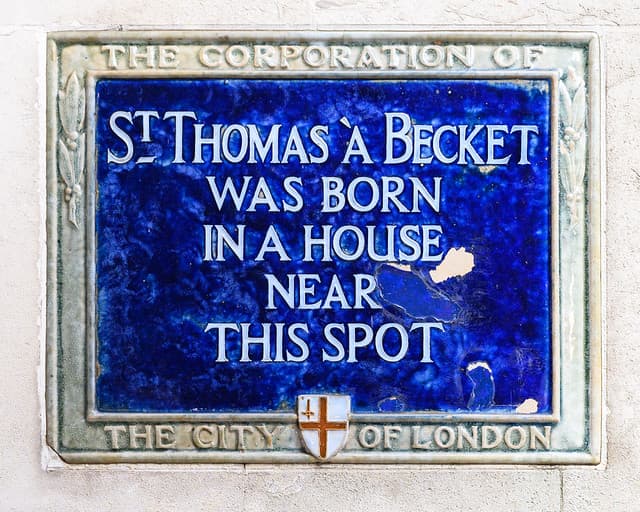 Thomas a Becket blue plaque